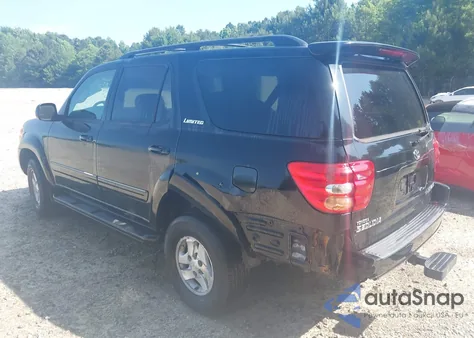 2002 Toyota Sequoia Limited из США, поврежденный, VIN 5TDBT48A52S060263